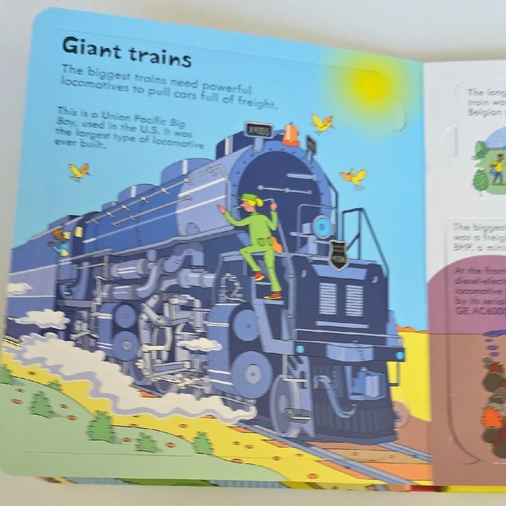 Look Inside Trains Book - Over 50 Flaps To Lift - Hardcover